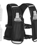 Lightweight Running Vest With Dual 500ml Soft Flasks, Unisex Hydration Pack For Marathon Training, BPA Free TPU Bottles