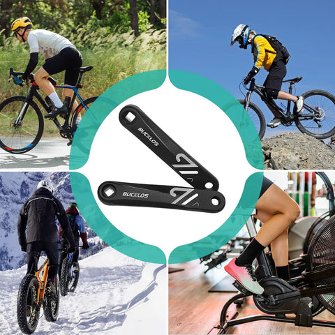 Beefy Aluminum Mountain Bike Crank Arm Set With Square And Diamond Hollow Interface for versatile cycling setups