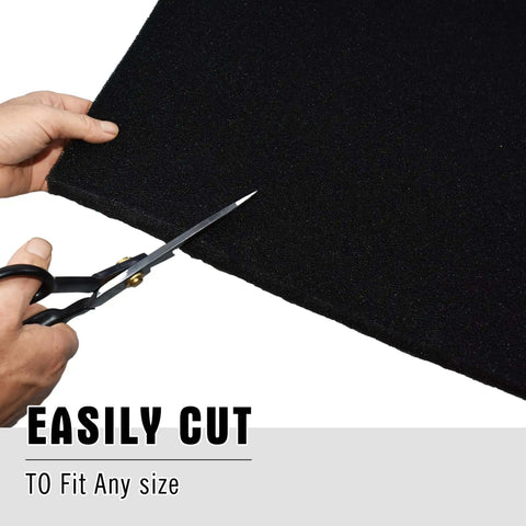 Cutting 22 Inch Square No Splatter Oil Change Pad For Cars with scissors, anti splash drain mat for dry floors, fits most drain pans