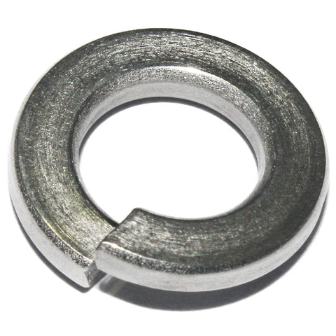 Split lock washer, 1/4 inch, stainless steel, close-up view