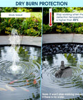 Submersible Water Pump 880GPH 60W Ultra Quiet Fountain Pump With Dry Burn Protection 9Ft Lift in fish pond