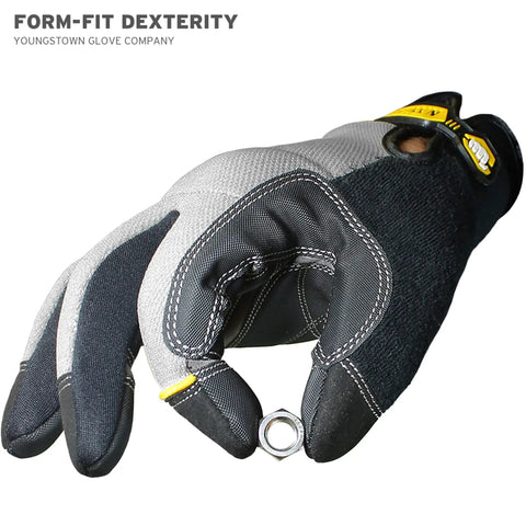 General Utility Kevlar Lined Work Gloves, Cut Resistant, Extra Large, Heavy Duty Hand Protection, gripping a metal nut