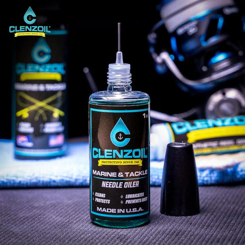 Marine And Tackle Gear Oil Lubricant for Fishing Reels, Boat Motors, Downriggers with Precision Needle Oiler 1 oz bottle