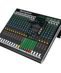 16 Channel Bluetooth Audio Mixer With USB Recording, PC Recording, 24 DSP Effects, 48V Phantom Power, 14 Mic Preamps angled view