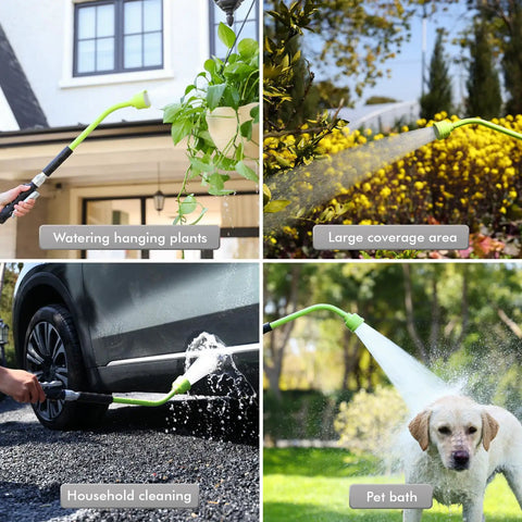 Heavy Duty Full Metal 24 Inch Watering Wand With Gentle Soft Shower Sprayer used for plants, washing car, and pet bath