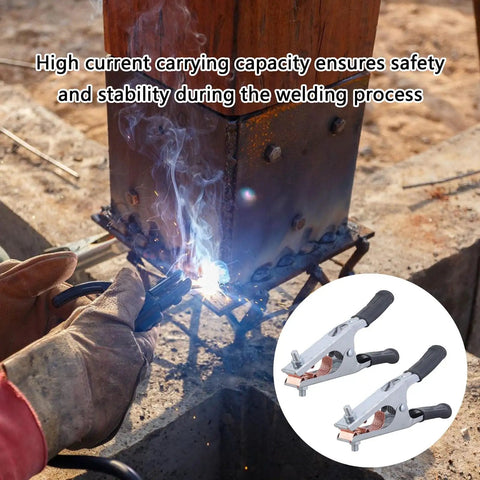 Multifunction 500A Ground Clamp With Ergonomic Grip Perfect For TIG Plasma Cutting Heavy Duty Welders And Stable Connections That Rock Hard in use during welding with high current.