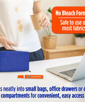 On The Go Stain Remover Pen For Clothes, Instant Spot Cleaner on desk with laptop and coffee spill, blue pouch, Pack Of 3