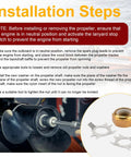 Installation steps for Prop Nut And Lock Tab Washer Kit For Outboard Motors 30 Hp To 60 Hp Replacement 18-3702