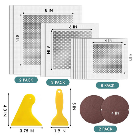 Self Adhesive Drywall Patch Kit For Holes And Cracks, 4 Inch, 6 Inch, And 8 Inch Mesh Wall Repair Patches, Perfect For Ceilings
