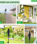 Six Pack Citronella Tiki Torches Outdoor 59.5 Inch Metal Garden Torches With Sturdy 3 Prong Grounded Stake for yard and patio