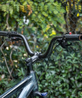 Wide 780mm Mountain Bike Handlebar With 31.8 Clamp And 25mm To 120mm Rise Options For Gnarly Trail Rides And All Mountain Adventures Aluminum Alloy Riser Bar With Non Slip Grip And Vibration Dampening Lightweight And Durable installed on a bike
