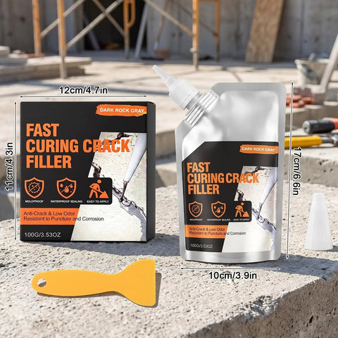 Tough As Nails Concrete Crack Filler And Waterproof Sealer For Driveways Patios And Garage Floors Heavy Duty Masonry Shield Kit with applicator