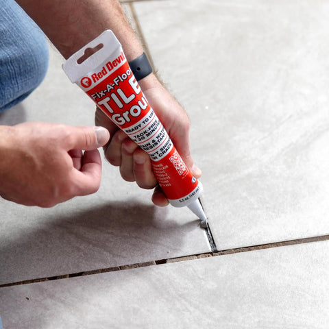 Tile Grout Repair Gray Squeeze Tube 5.5 Ounce Pre Mixed Ready To Use Formula Quick Fix No Mess For Holes And Gaps In Grout Lines