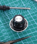 Two Pack 10K Potentiometer Single Turn Carbon Film Rotary Rheostat With A03 Knob for Inverter Speed Regulation and Control