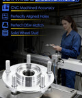 OEM thread specification for Single Front Wheel Hub Bearing Assembly, Fits Chevy Impala Monte Carlo Uplander, with machining details.