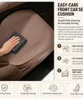 Breathable Car Seat Cushion Pad With Non Slip PU Surface For Mini Cooper SE Convertible And SUVs being cleaned with a damp cloth.