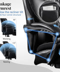 Linkage armrest of 3D Kneading Massage Office Chair For Home Office Oversized Big And Tall Ergonomic Desk Chair With Footrest