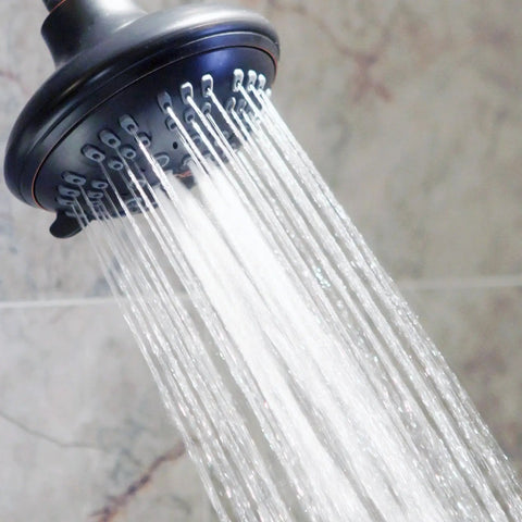 6 Function Luxury Shower Head With High Pressure Boost And Adjustable Wall Mount Anti Clog Nozzles For Low Flow Showers 2.5 GPM