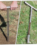 Heavy Duty Handle Soil Sampler Probe In Stainless Steel Pro Grade Durable And Lightweight Lawn Care Tool For Soil Testing