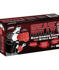 Top Shelf Red Nitrile Work Gloves 7 Mil Thick Box Of 100 Powder Free Latex Free Textured Palm secure grip packaging.
