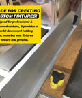 Magswitch MagJig 95 magnetic base clamp with yellow knob on a wooden base securing wood pieces to a metal surface