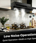 30 Inch Under Cabinet Range Hood With 750 CFM Power, Three Speed Gesture Sensing And Touch Control in modern kitchen