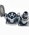 SAE J1772 Type 1 EV Charging Socket Inlet For Level 1 And Level 2 Chargers Loaded With 16A 32A And 50A Amps with cap open