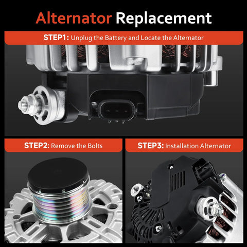 Alternator Replacement Fits 2007-2013 Altima, 2007-2012 Sentra, 2011-2013 Rogue, And 2014-2015 Rogue Select L4 installation steps