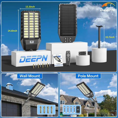 Rock Solid 9000W Solar Lights Outdoor With Motion Sensor And Dusk To Dawn Dead Simple Setup And Killer Brightness To Light Up Your Driveway While You Save Big On Bills Without Any Wiring Or Hassle