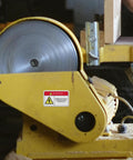 Circular saw with PVC Mechanical Safety Warning Stickers Set 10pcs High Visibility Danger Decals For Machinery Equipment Prevent Accidents In Warehouses And Construction Sites Electrical Panel And Static Electricity Signs attached.
