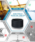 Diagram showing 3/8 Inch NBR Fuel Line Hose for Boats and Small Auto Engines, 20 Feet Long, flexible and leakproof.