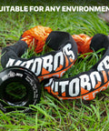 Soft Shackle Recovery Kit 3/4 Inch By 24 Inch 66,200 Lb Break Strength Two Pack With Snatch Ring on grass surface