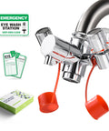 Faucet Mounted Eye Wash Station for Emergencies, Turn Your Sink Into a First Aid Eye Wash Setup with 360 Degree Rotating Head