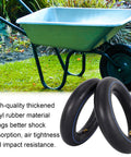 Two Pack Durable Inner Tube For Eight Inch Wheels In 3.25 And 3.00 Width With TR-87 Angled Stem Replacement For Wheelbarrows
