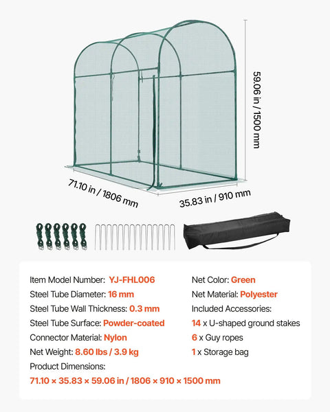 Windproof Crop Cage Tent With Zippered Door For Garden Beds No Fuss Setup Outdoor Plant Protection Netting Tall 5.9 X 2.98 X 4.9 Feet Frame Cover For Vegetables Fruits And Flowers On Patio Or Lawn