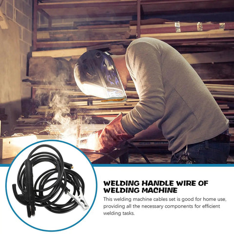 Must Have Electrode Holder And Ground Clamp Set For Welding Machine Perfect For Home DIY Projects And Small Repair Jobs in use.