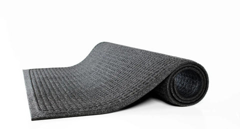 EcoGuard Indoor Wiper Floor Mat From Recycled Plastic Bottles And Used Tires 36 Inch By 60 Inch Charcoal Bi Level Construction Dirt Trap And Absorbs With 24 Oz Fibers