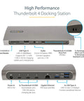 Workhorse Thunderbolt 4 Docking Station Pumping Out 96W Fast Charge To Handle Dual 4K 60Hz Monitors Smoothly, top view showing ports.