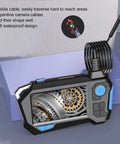 Dual Lens HD Inspection Camera With Bright 4.5 Inch Screen showing flexible cable and screen detailing internal mechanisms.