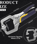Six Pack 6 Inch Locking C Clamp Pliers Set Heavy Duty Pro Grade Welding Clamps With Adjustable Jaws Built To Last Regular Tip And Swivel Pad For Shop Home Farm Auto Workshop Woodworking Cabinetry And Repairs, 6-inch steel clamp