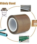 Heavy Duty PTFE Teflon Tape 1 Inch By 30 Feet Fabric Heat Resistant Tape For Vacuum Sealer And Impulse Sealers Up To 500 F