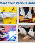 Versatile Pro Grade ANSI Level 8 Cut Resistant Gloves With Stainless Steel Thread Reinforced Fibers in use for various tasks