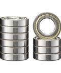 10 Pack Deep Groove Ball Bearings 6305 ZZ 25x62x17mm High Speed Chrome Steel Double Shielded stacked front view