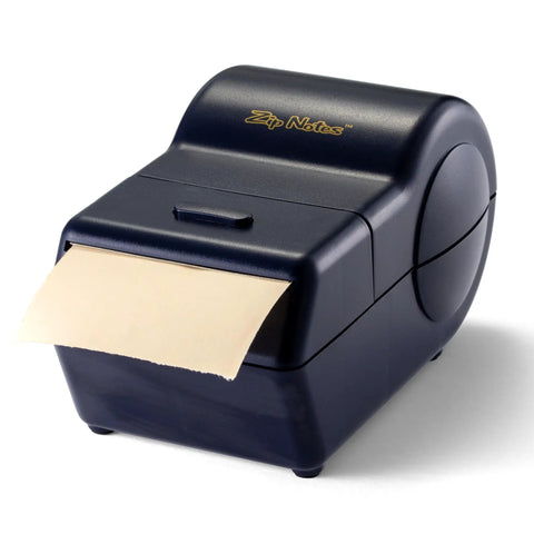 Dark Blue Battery Powered Sticky Note Dispenser On A Roll For Office, School, And Home Use Delivers Exact Note Lengths, Reduces Waste