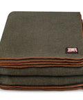 Hardcore Wool Blanket For Outdoors And Survival, Washable 80 Percent Wool, 96 By 66 Inches, Olive Drab Green Twin Size