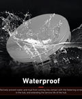 Slick Silver Wheel Center Caps Snap In Hub Covers For Cars And SUV shown in water, illustrating waterproof feature and durability.