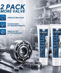 2 Pack CV Joint Grease 3.38oz Each Heavy Duty Lubricant For Constant Velocity Axles, two 100ml tubes on workbench