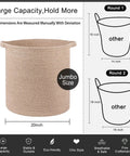 Size comparison of Dope Rope Laundry Basket With Handles For Living Room Storage, modern woven bin with dimensions 18x16 inches.