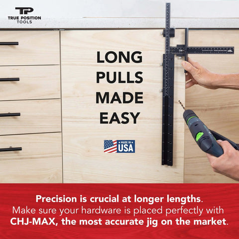 Cabinet Hardware Jig For Long Pulls And Shelf Pin Holes Install 32mm Holes On Shaker Doors And Recessed Fronts Made In USA