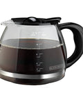 Replacement 12 Cup Coffeemaker Carafe With Black Handle For 12 Cup Programmable Models DLX1050B DE755B DCM100B CM1050B